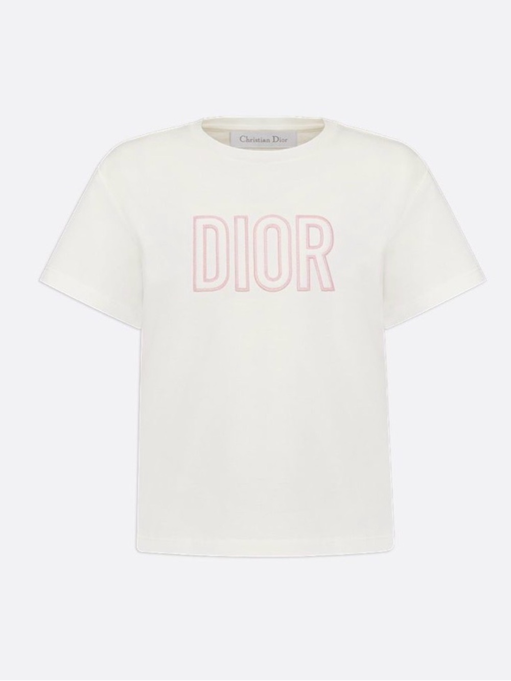 CHRISTIAN DIOR Kids White Cotton Jersey T-Shirt- 5